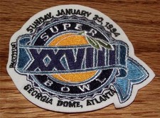 Super Bowl 28 XXVIII Polo Sized Patch 3.25" x 2.75" Embroidered NEW Iron-On P5
