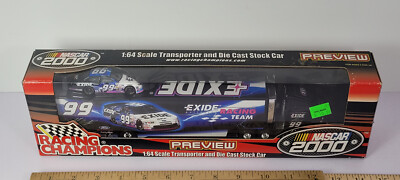 2000 Exide NASCAR Semi Truck Tractor Trailer Rare Vintage Racing Champions