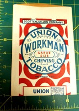 Vintage Union Workman Chewing Tobacco bag - 1930s paper - Unused 3 oz bag