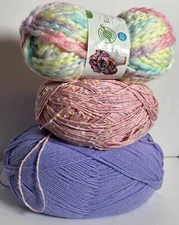 Mixed Lot Of Balls Of VARIETY YARN:  GREAT FOR KNITTING, CROCHETING, CRAFTS!