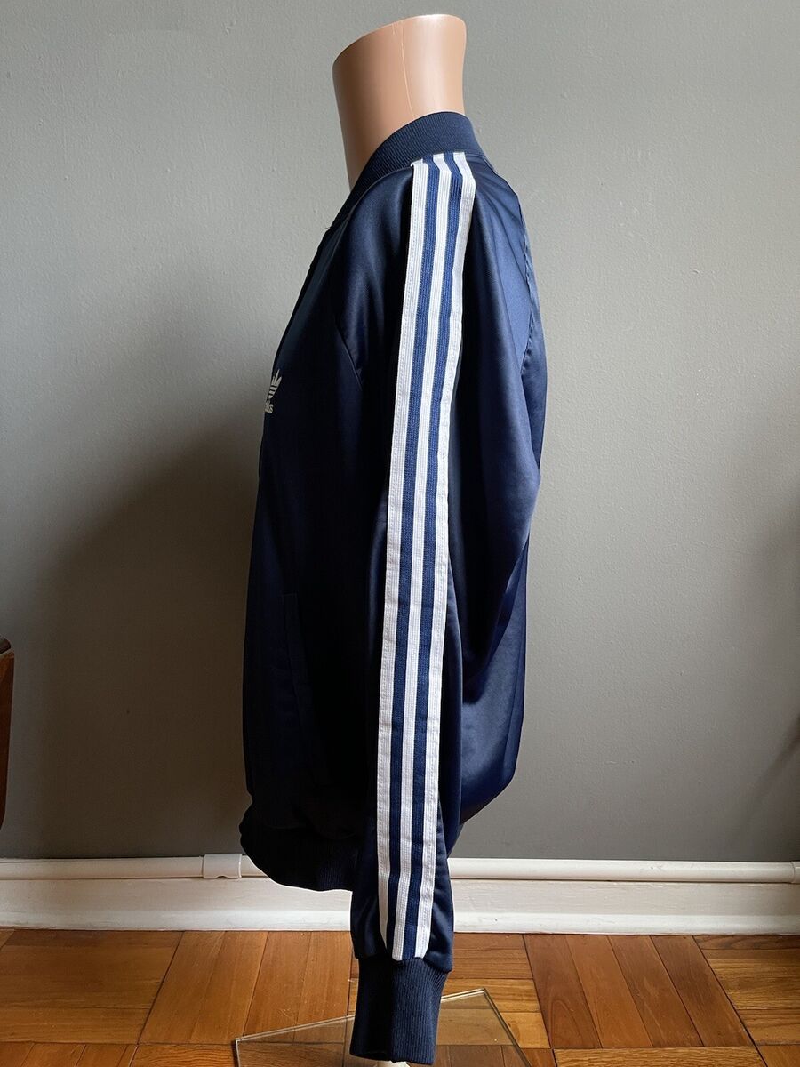 Vtg 80s Adidas ATP Track Jacket Medium Navy Blue Keyrolan 3 Vtg 80s Adidas ATP Track Jacket Medium Navy Blue Keyrolan 3