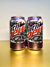    New Limited Edition Mountain Dew Purple Thunder Berry Plum Soda 2 Cans 