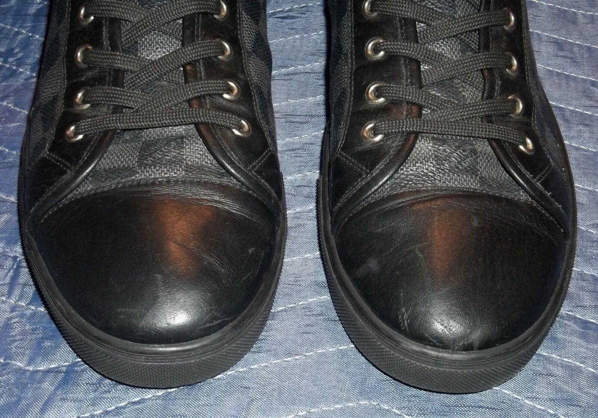 Mens Louis Vuitton Damier Black Graphite Size 10 High Top Sneakers