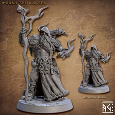 Wodan the Allseer Wizard Fantasy Miniature DnD RPG Tabletop Game Artisan Guild