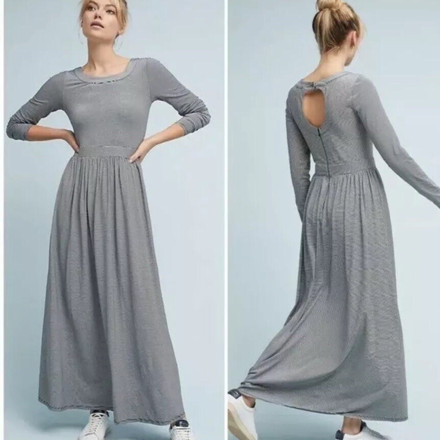 anthropologie black and white striped dress Anthropologie New Anthropologie Maeve Striped Sweater Midi Dress $148