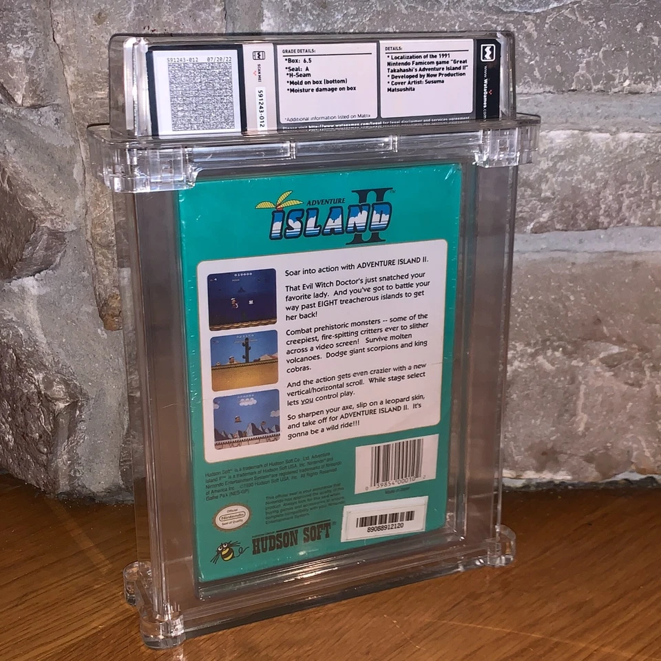 New NES Adventure Island 2 II Factory Sealed WATA 6.5 Graded 1991 Nintendo Game - Image 2 of 2