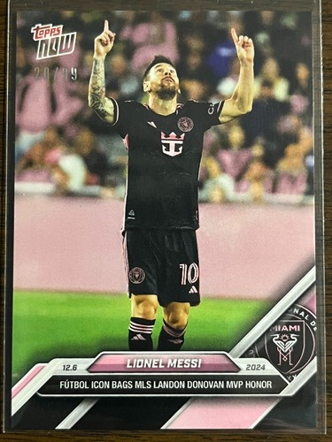 Lionel Messi [Black] #173 2024 Topps Now MLS card