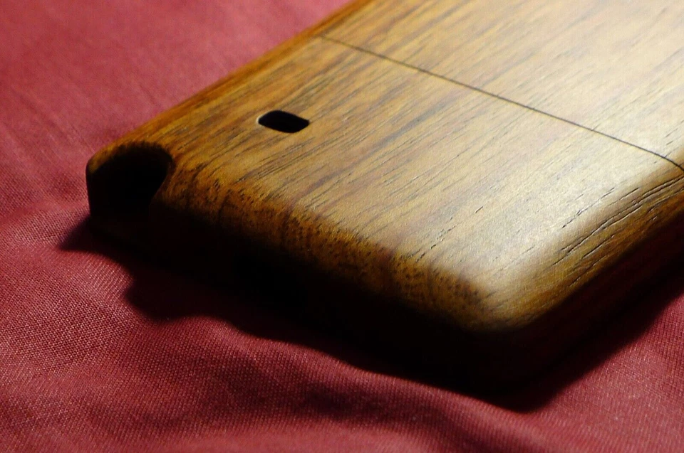 Funda hecha a mano en madera de bambú para Samsung Galaxy Note 4 SM N910 Foto 3 de 4