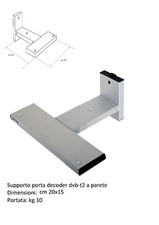 Supporto porta decoder dvbT2 a parete dim cm20x15