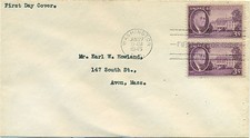 SCOTT # 932 FDC, FRANKLIN D. ROOSEVELT, NO CACHET, TYPED ADDRESS, GREAT PRICE!