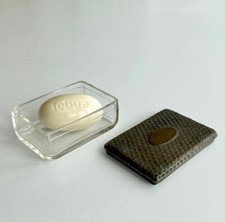 Soap Dish Glass Vintage Handmade Soap Copper Lid 1960s Europe Collectibles Decor