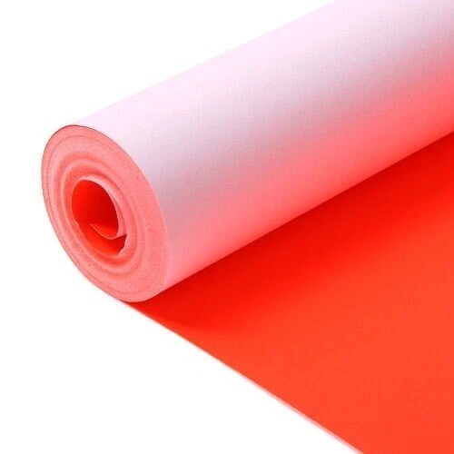 Neon Fluorescent Paper Display Roll Blaze Red 50 Meter Shop Sign Sale