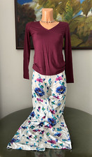 NWT Cosabella TALCO Long-Sleeve V-Neck Top / VIOLET Pant Pajama Set, sz S