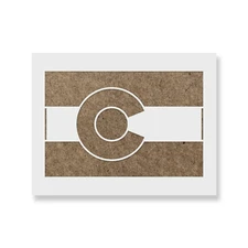 Colorado State Flag Stencil - Durable & Reusable Mylar Stencils