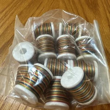 12 Gudebrod Space Dye 0055 Variegated Rod Winding Thread Size E 50 Yd Spools