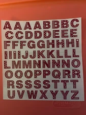 Creative Memories / Mrs. Grossman's NLA Extravagant Sticker - ABC Burgundy PW