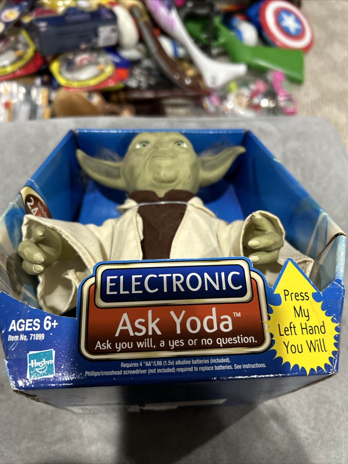 Yoda Hasbro Star Wars Electronic Ask Yoda Doll Vintage 2002 Brand New