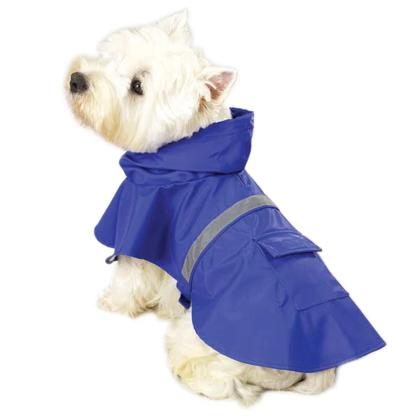 Guardian Gear Brite Impermeable Chaqueta Perro Lluvia Chaqueta con Capucha AZUL Talla: GRANDE Foto 2 de 3