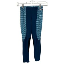 Kerrits Performance Tights Kids Small Iris Blue Knee Patch Riding Pants
