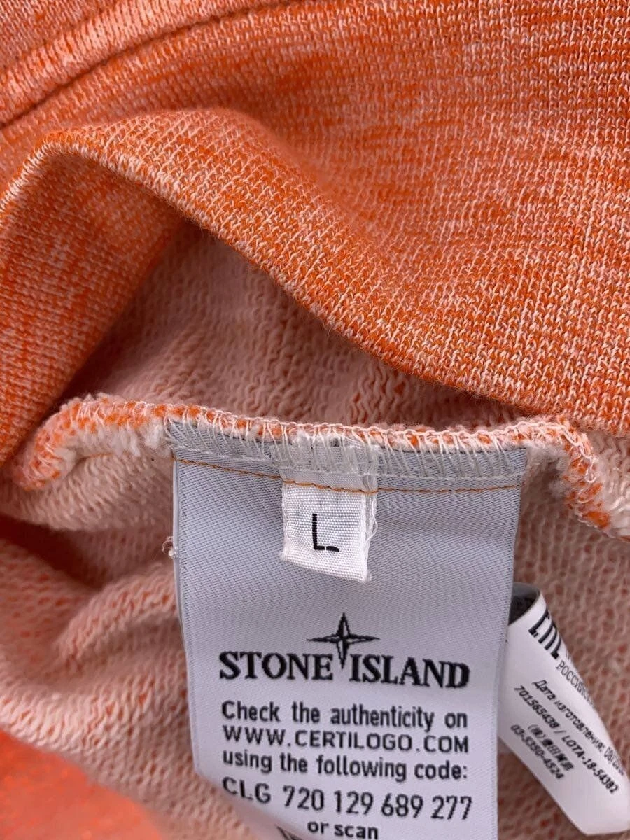 Felpa con cappuccio STONE ISLAND L arancione usata