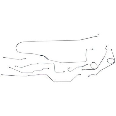 1976-77 Ford Bronco 4WD Manual Disc Complete Brake Line Kit 8pc, OE