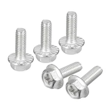 10pcs M4x12mm Phillips Hex Head Flange Bolts 304 Stainless Steel Screws
