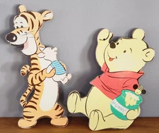 Disney Winnie the Pooh Wood + Tigger 3D Wall Decor, Vintage!!!