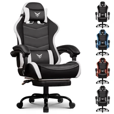 Gaming Chair with Footrest Video Game Chairs Racing Style PC Game Chairs  High