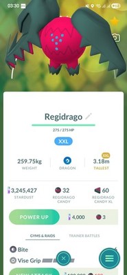 Regidrago ( XXL ) Pokémon Trade  GO Ultra Friends / Registered -See Description