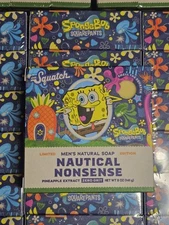 Dr. Squatch Nautical Nonsense SpongeBob Men's Natural Pineapple Soap No Grit New
