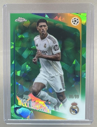 Jude Bellingham 2025 Topps Chrome UEFA Sapphire #64 Green Refractor /99