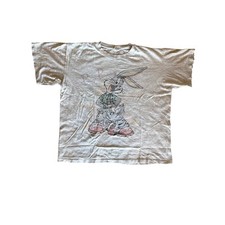 Vintage 94 Hip Hop Bugs Bunny USA Made Single Stitched Heather Gray L T-Shirt
