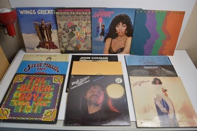 13 Vtg Vinyl LP Records Wings Beach Boys Seger Summer Eagles Turner Rock Roll