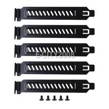 5pcs PCI Slot Covers with Screws for PC Case Airflow and Dustproof Black