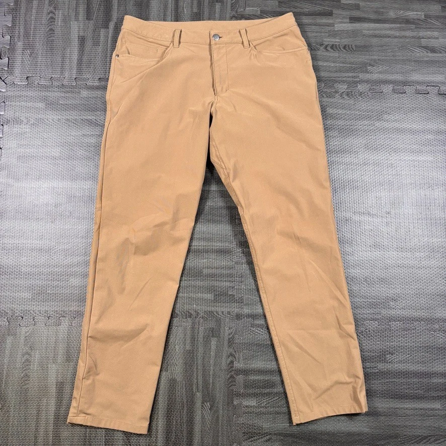 Lululemon ABC Pants Mens 34x31 Brown Warpstreme Stretch Preppy Casual Athleisure