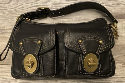 Coach Legacy 65th Anniversary Black Leather Turnlock Shoulder Bag