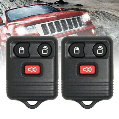 Pair of 2 Key Fob Keyless Entry Remote For Ford F87B-15K601 AB AA F150 F250 F350