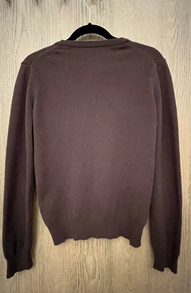 Suéter DOLCE & GABBANA 100 % Cachemira IT40/US Pequeño Cuello en V Marrón Chocolate Foto 2 de 4