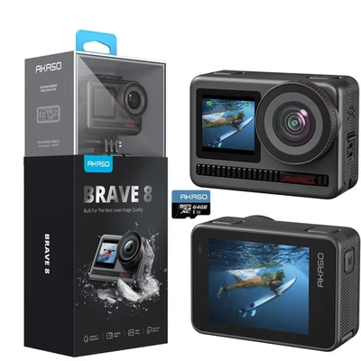 AKASO Action Cam 4K60FPS 48MP WiFi Unterwasserkamera mit SuperSmooth