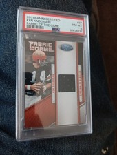 2011 Certified: # 87 Ken Anderson Fabric Of The Game Relic /100 NM-MT OR BETTER