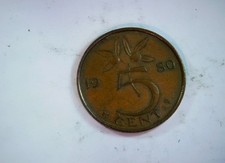 Netherlands 1980 5 Cents Juliana 5 cents (sprig design) Coin