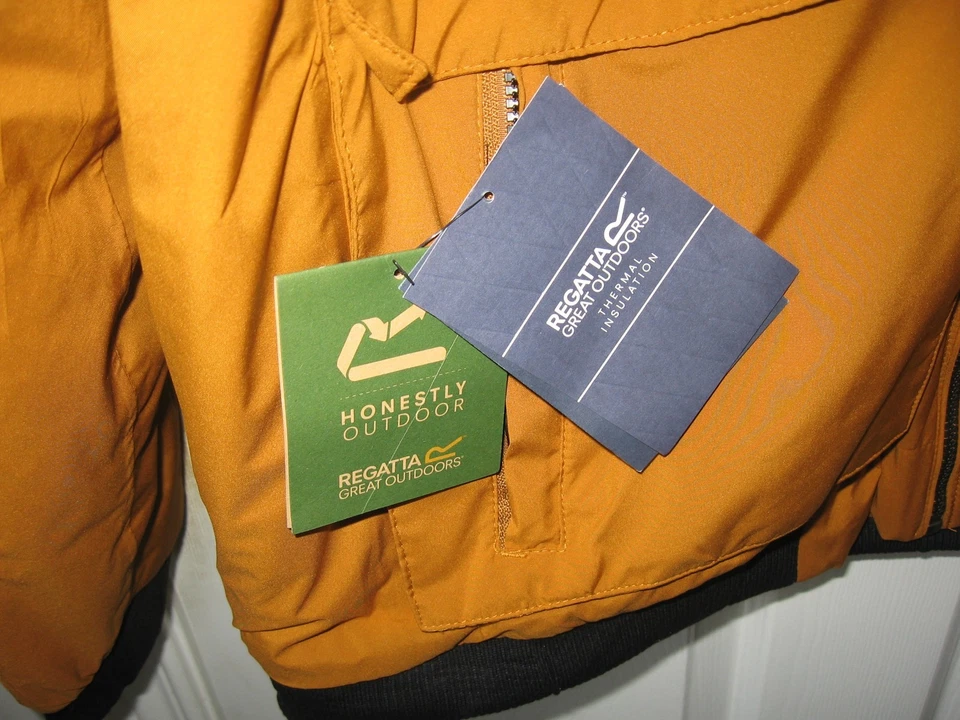 BNWT MENS REGATTA FAIZAN HOODED WATERPROOF BREATHABLE JACKET 3XL CATHAY SPICE - Image 4 of 4