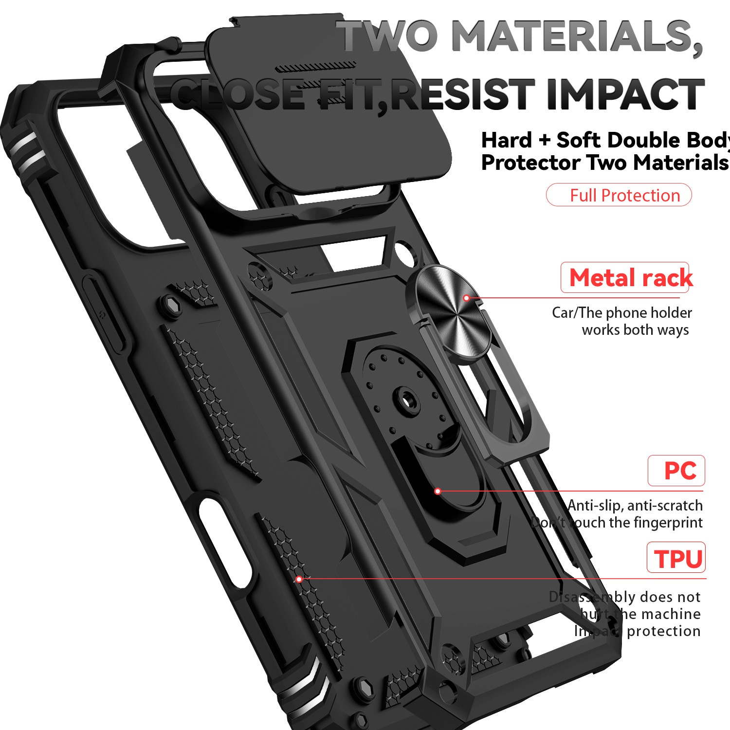 NEW For iPhone 17 Pro Max 17 Air 17 Pro Magnetic Ring Case Slide Lens Cover