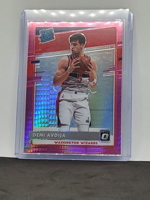 2020-21 Optic Deni Avdija Blazers Pink Pulsar Holo Prizm Rated Rookie Card #159