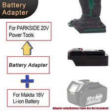 1X Adapter For Makita 18V Li-Ion Battery For PARKSIDE 20V Drill Tools NEW