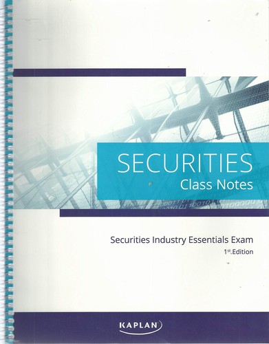 Kaplan, Securities Industry Essentials Exam, Securities Class Notes | eBay
