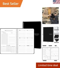 Elegant A5 Undated Weekly Planner & Goal Tracker - Perfect for Productivity