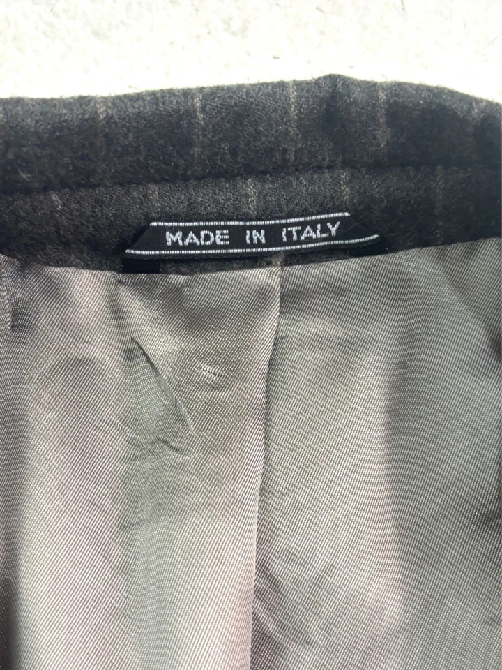 vtg 90s Todays Man 46R 36x32 Pant Suit Marzotto Flannel Wool Chalk Stripe Italy - Image 4 of 4