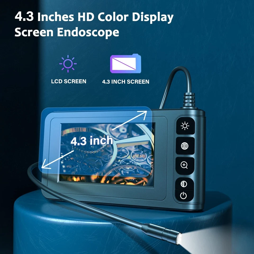 Industrial Endoscope Camera 4.3'' LCD HD Waterproof Sewer Inspection Tool - Image 4 of 4