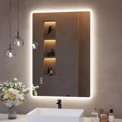Bluetooth Badezimmer LED Spiegel 500x700 Anti Beschlag Dimmbar S'bagno